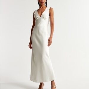 Abercrombie white cowl neck dress